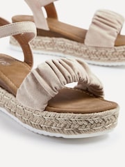 Linzi Cream Melani Sandals With Ruched Upper Detailing - Image 5 of 5