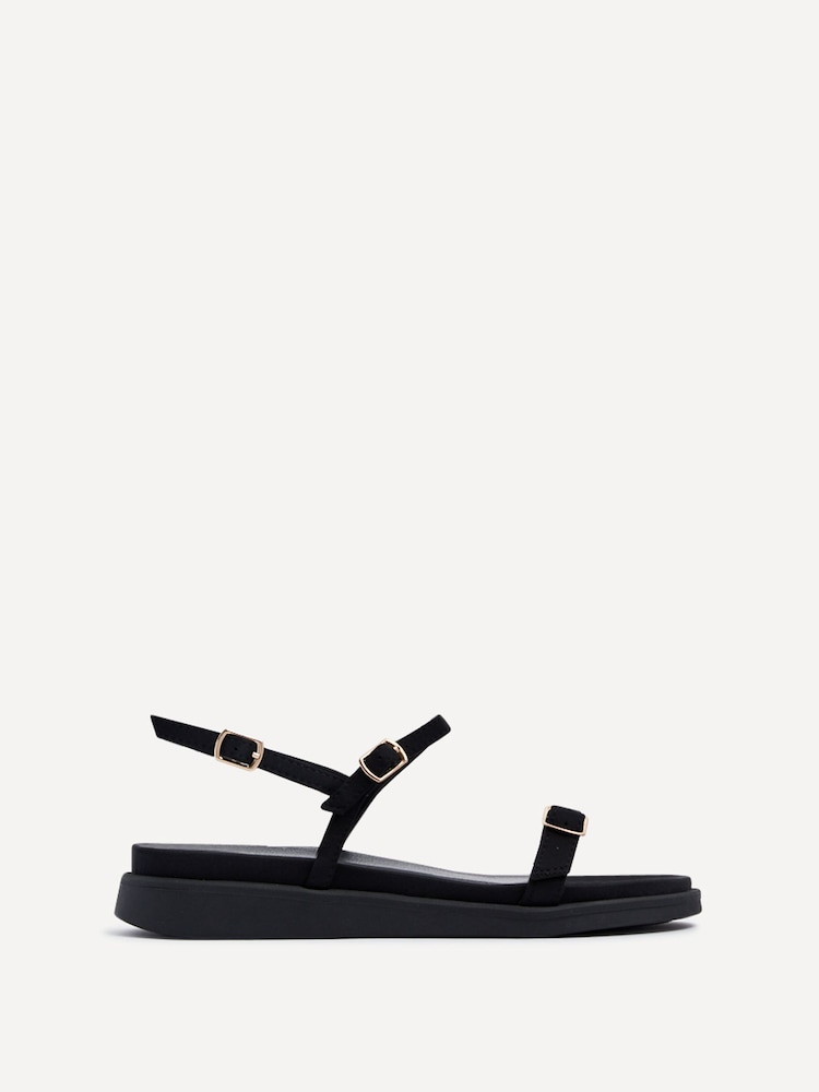Linzi Black Phoenix Buckle Strap Sandals - Image 2 of 5