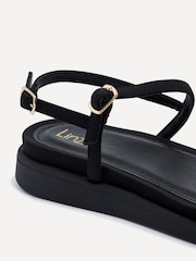 Linzi Black Phoenix Buckle Strap Sandals - Image 4 of 5