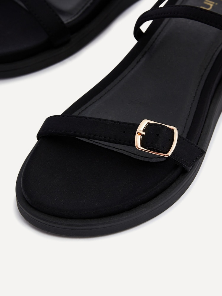 Linzi Black Phoenix Buckle Strap Sandals - Image 5 of 5 Linzi Black Phoenix Buckle Strap Sandals - Image 5 of 5