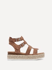 Linzi Brown Kenzi Gladiator Espadrille Inspired Sandals - Image 3 of 5