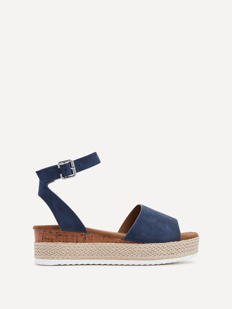 Linzi Blue Resort Two-Part Espadrille Sandals - Image 2 of 5