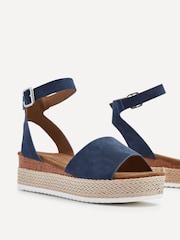 Linzi Blue Resort Two-Part Espadrille Sandals - Image 4 of 5