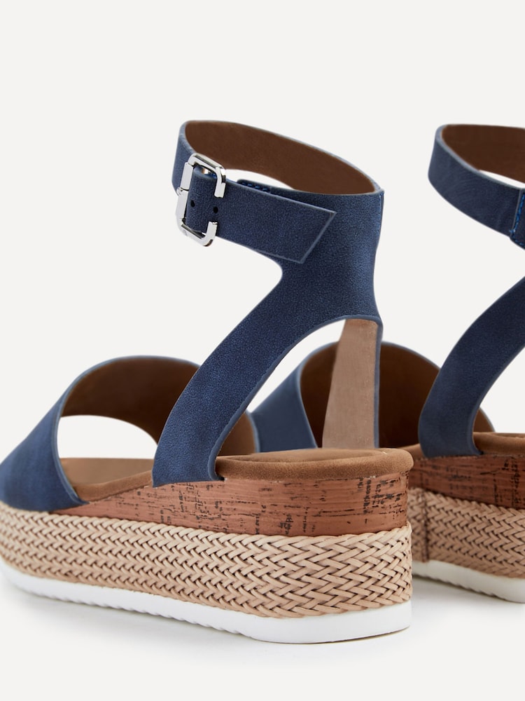Linzi Blue Resort Two-Part Espadrille Sandals - Image 5 of 5