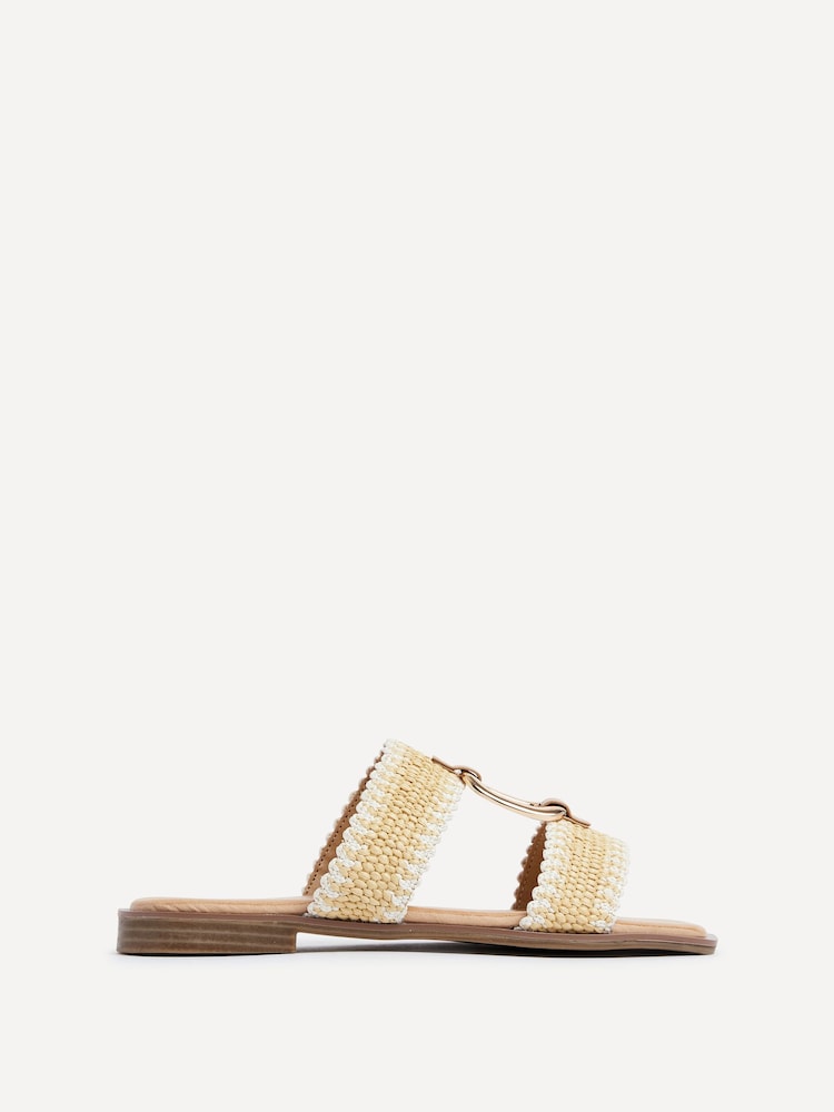 Natural - Sandalias planas con tiras de rafia y detalle de hebilla grande Jojo de Linzi - Imagen 2 de 5 Natural - Sandalias planas con tiras de rafia y detalle de hebilla grande Jojo de Linzi - Imagen 2 de 5