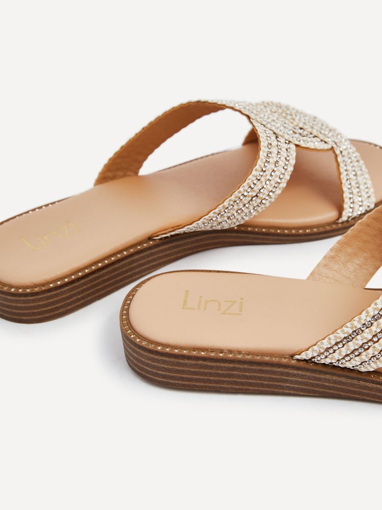 Linzi White Vella Embellished Link Design Slider - Image 5 of 5
