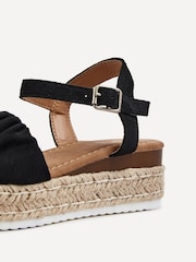 Linzi Black Melani Sandals With Ruched Upper Detailing - Image 5 of 5