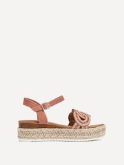 Linzi Gold Bondi Flatform Sandals With Embellished Linked Upper - Image 2 of 5