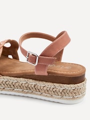 Linzi Gold Bondi Flatform Sandals With Embellished Linked Upper - Image 5 of 5