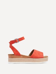 Linzi Orange Resort Two-Part Espadrille Sandals - Image 2 of 5