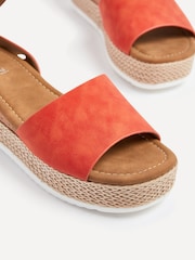 Linzi Orange Resort Two-Part Espadrille Sandals - Image 4 of 5