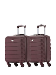 Flight Knight Medium Check-In Hold Luggage Hardcase Travel Black Suitcases Set Of 2 - Image 4 of 5