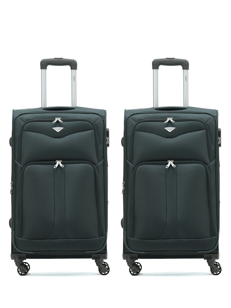 Flight Knight Medium Check-In Hold Luggage Soft Case Travel Suitcases Set of 2 - Image 1 of 4