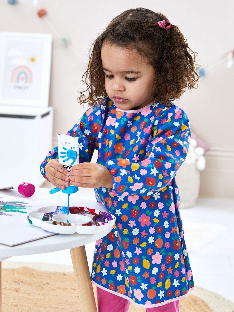 JoJo Maman Bébé Blue Floral Multi-Purpose Coverall - Image 4 of 6