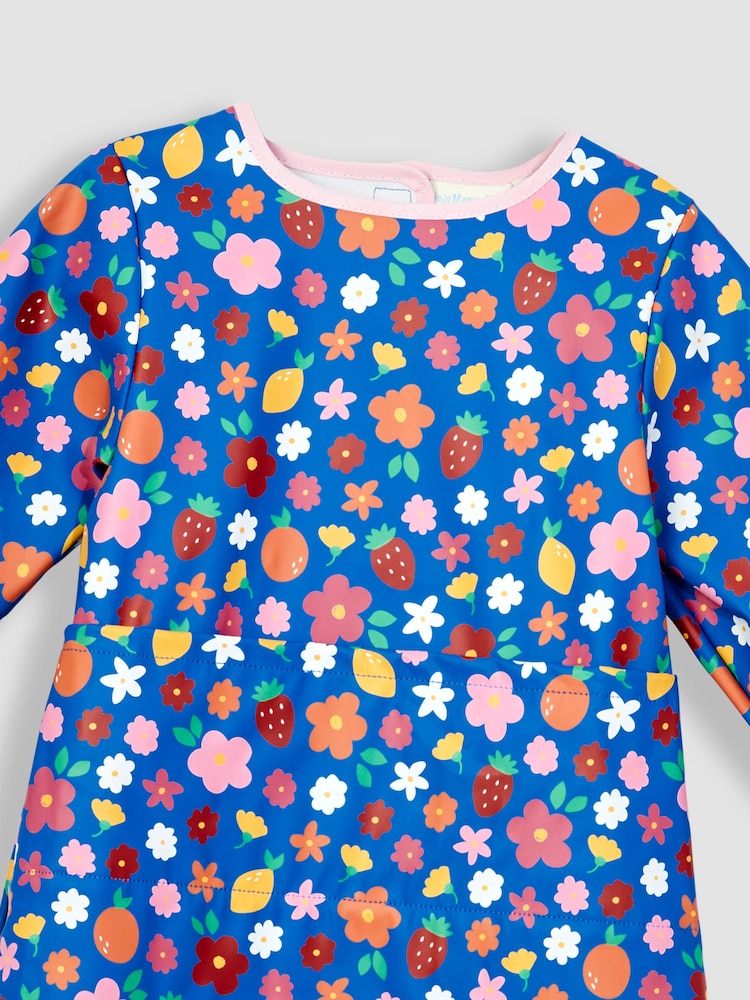 JoJo Maman Bébé Blue Floral Multi-Purpose Coverall - Image 6 of 6