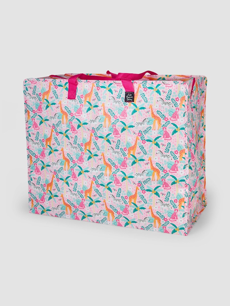 JoJo Maman Bébé Pink Safari Enormous Storage Bag - Image 1 of 1 JoJo Maman Bébé Pink Safari Enormous Storage Bag - Image 1 of 1