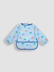 JoJo Maman Bébé Blue Dino Deluxe Sleeved Bib - Image 3 of 5