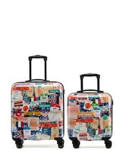 Flight Knight Medium and Large Check-In Hold Luggage Hardcase Travel Suitcases Set Of 2 - Image 1 of 6