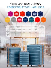 Flight Knight Medium and Large Check-In Hold Luggage Hardcase Travel Suitcases Set Of 2 - Image 4 of 6