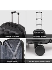 Flight Knight Medium & Large Check-In Hold Luggage Bubble Hardcase Travel Suitcases Set of 2 - Image 3 of 8