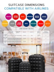 Flight Knight Medium & Large Check-In Hold Luggage Bubble Hardcase Travel Suitcases Set of 2 - Image 4 of 8