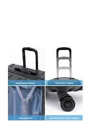 Flight Knight Medium Check-In Hold Luggage Hardcase Travel Black Suitcases Set Of 2 - Image 3 of 5