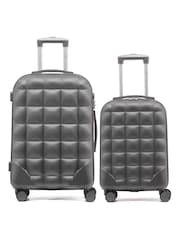 Flight Knight Medium & Large Check-In Hold Luggage Bubble Hardcase Travel Suitcases Set of 2 - Image 1 of 7