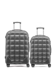 Flight Knight Medium Check-In & Small Carry-On Bubble Hardcase Travel Black Luggage Set of 2 - Image 1 of 5