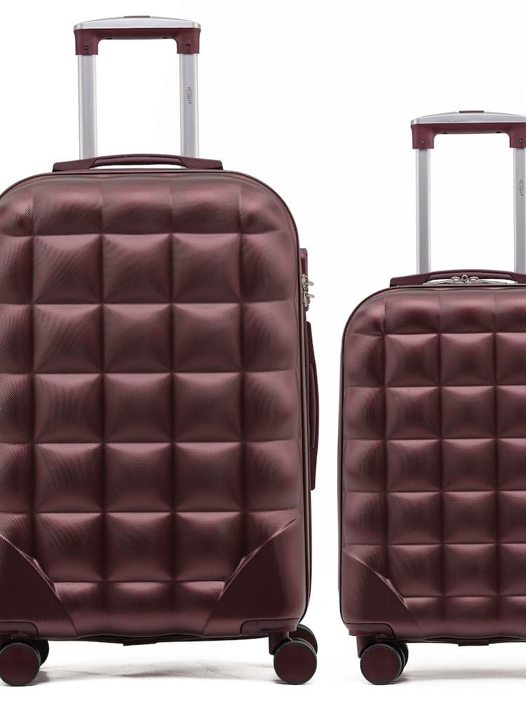 Flight Knight Medium & Large Check-In Hold Luggage Bubble Hardcase Travel Suitcases Set of 2 - Image 1 of 7