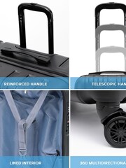 Flight Knight Medium and Large Check-In Hold Luggage Hardcase Travel Suitcases Set Of 2 - Image 5 of 7