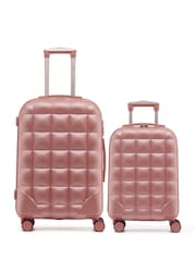 Flight Knight Medium & Large Check-In Hold Luggage Bubble Hardcase Travel Suitcases Set of 2 - Image 1 of 1