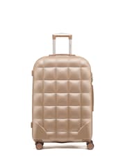 Flight Knight Medium Check-In Hold Luggage Bubble Hardcase Travel Brown Suitcases Set Of 2 - Image 3 of 8