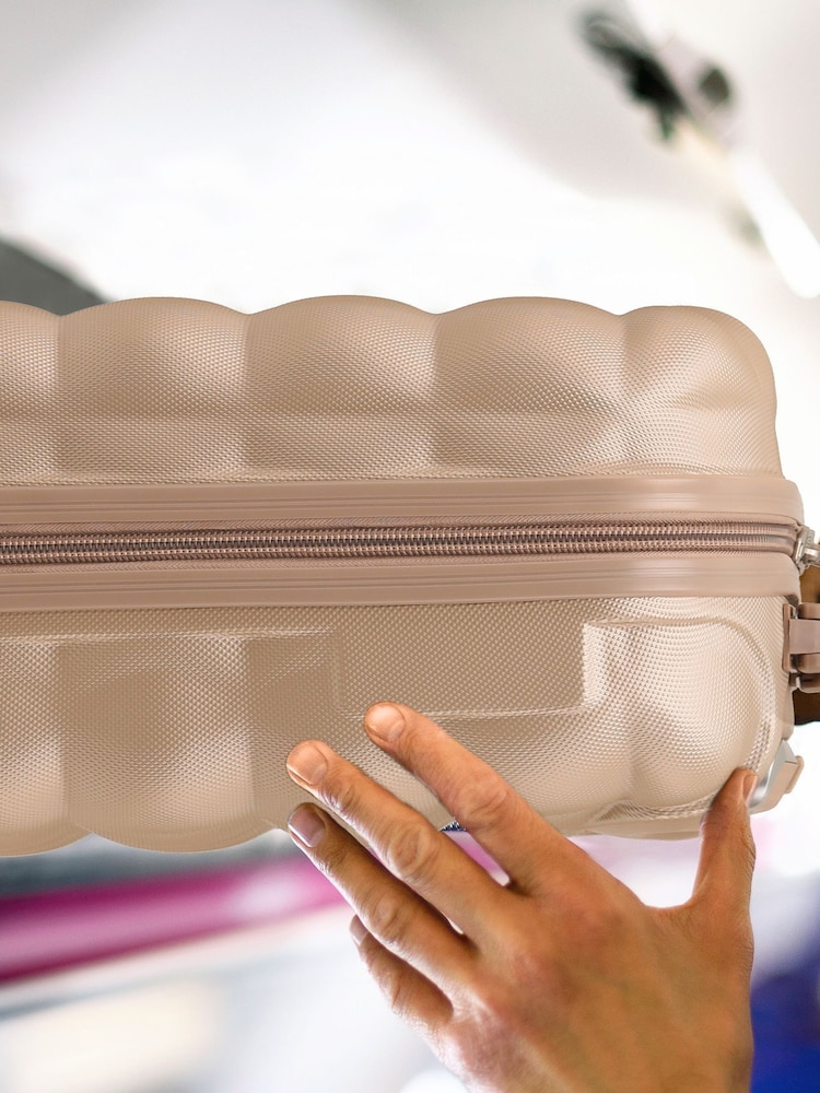 Flight Knight Medium Check-In Hold Luggage Bubble Hardcase Travel Brown Suitcases Set Of 2 - Image 8 of 8 Flight Knight Medium Check-In Hold Luggage Bubble Hardcase Travel Brown Suitcases Set Of 2 - Image 8 of 8