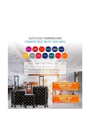 Flight Knight Medium and Large Check-In Hold Luggage Hardcase Travel Suitcases Set Of 2 - Image 2 of 7