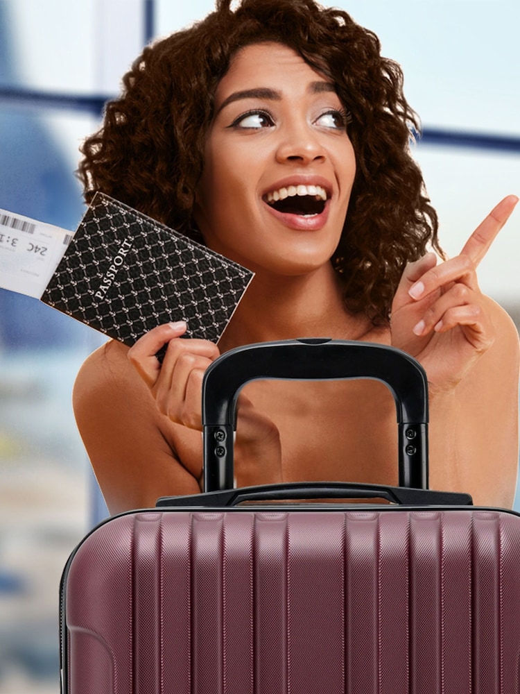 Flight Knight Medium and Large Check-In Hold Luggage Hardcase Travel Suitcases Set Of 2 - Image 2 of 7