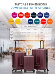 Flight Knight Medium and Large Check-In Hold Luggage Hardcase Travel Suitcases Set Of 2 - Image 7 of 7
