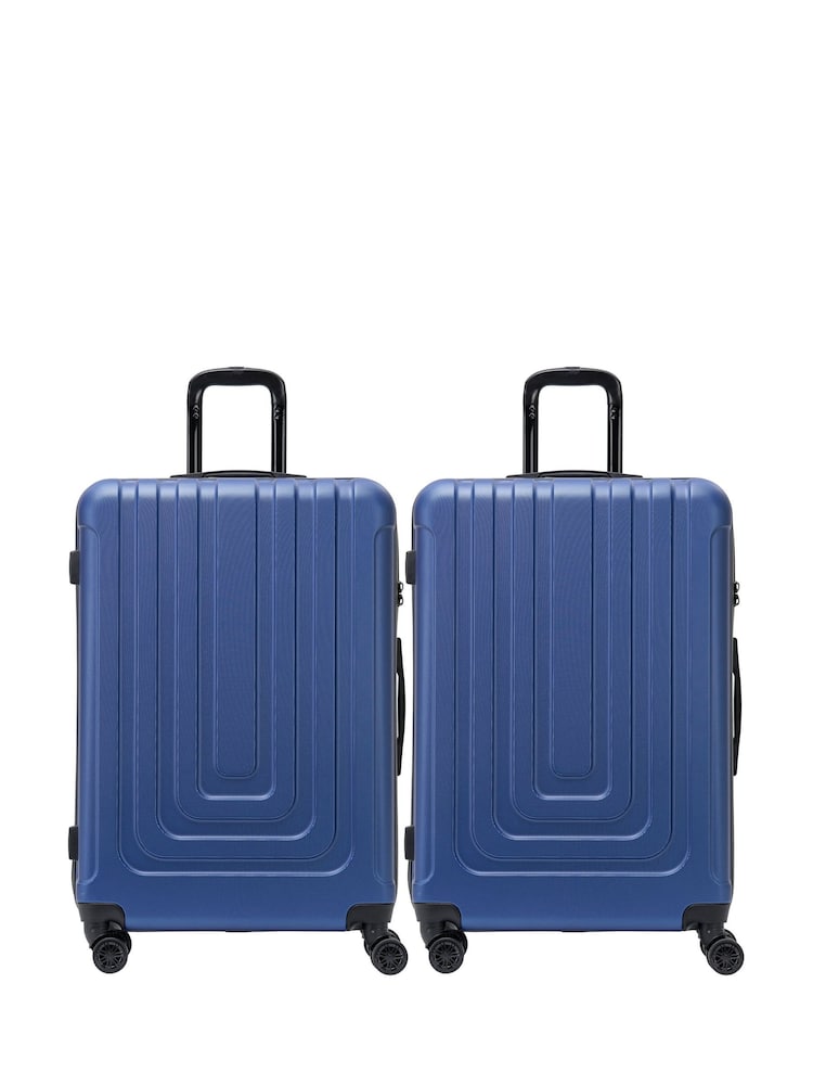 Flight Knight Large Black Check-In Hold Luggage Hardcase Travel Suitcases Set of 2 - Image 1 of 1