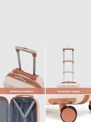 Flight Knight Medium Cream Check-In & Small Carry-On Bubble Hardcase Travel Luggage Set Of 2 - Image 3 of 6
