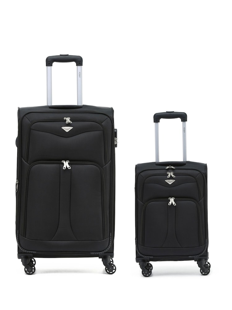 Flight Knight Medium & Large Check-In Hold Luggage Soft Case Travel Suitcases Set of 2 - Image 1 of 8