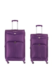 Flight Knight Medium Check-In and Small Carry On Soft Case Travel Suitcases Set Of 2 - Image 1 of 6