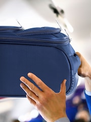 Blau - Flight Knight Mittelgroßer Check-in-Weichschalenkoffer und kleiner Handgepäck-Weichschalenkoffer im 2er-Set - Bild 4 von 7