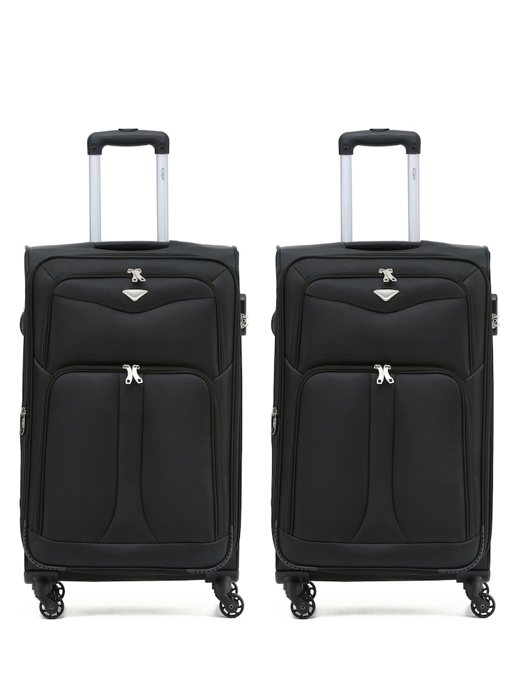 Flight Knight Medium Check-In Hold Luggage Soft Case Travel Suitcases Set of 2 - Image 1 of 1