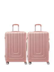 Flight Knight Large Black Check-In Hold Luggage Hardcase Travel Suitcases Set of 2 - Image 1 of 1