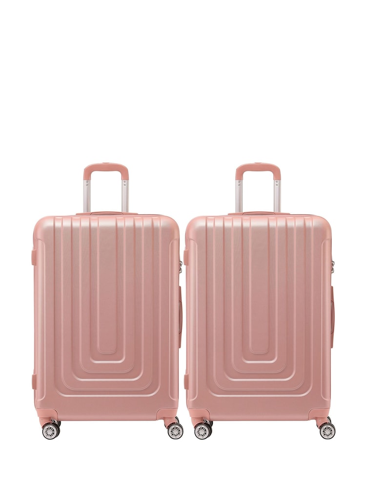 Flight Knight Large Black Check-In Hold Luggage Hardcase Travel Suitcases Set of 2 - Image 1 of 1