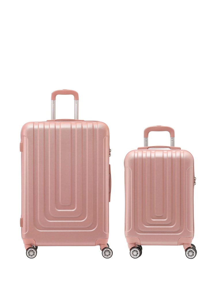 Flight Knight Medium and Large Check-In Hold Luggage Hardcase Travel Suitcases Set Of 2 - Image 1 of 1