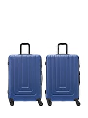Flight Knight Medium Check-In Hold Luggage Hardcase Travel Black Suitcases Set Of 2 - Image 1 of 8