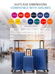 Flight Knight Medium Check-In Hold Luggage Hardcase Travel Black Suitcases Set Of 2 - Image 6 of 8
