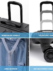 Flight Knight Medium Check-In and Small Carry On Bubble Hardcase Travel Suitcase Set of 2 - Image 4 of 7