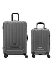 Flight Knight Medium and Large Check-In Hold Luggage Hardcase Travel Suitcases Set Of 2 - Image 1 of 7