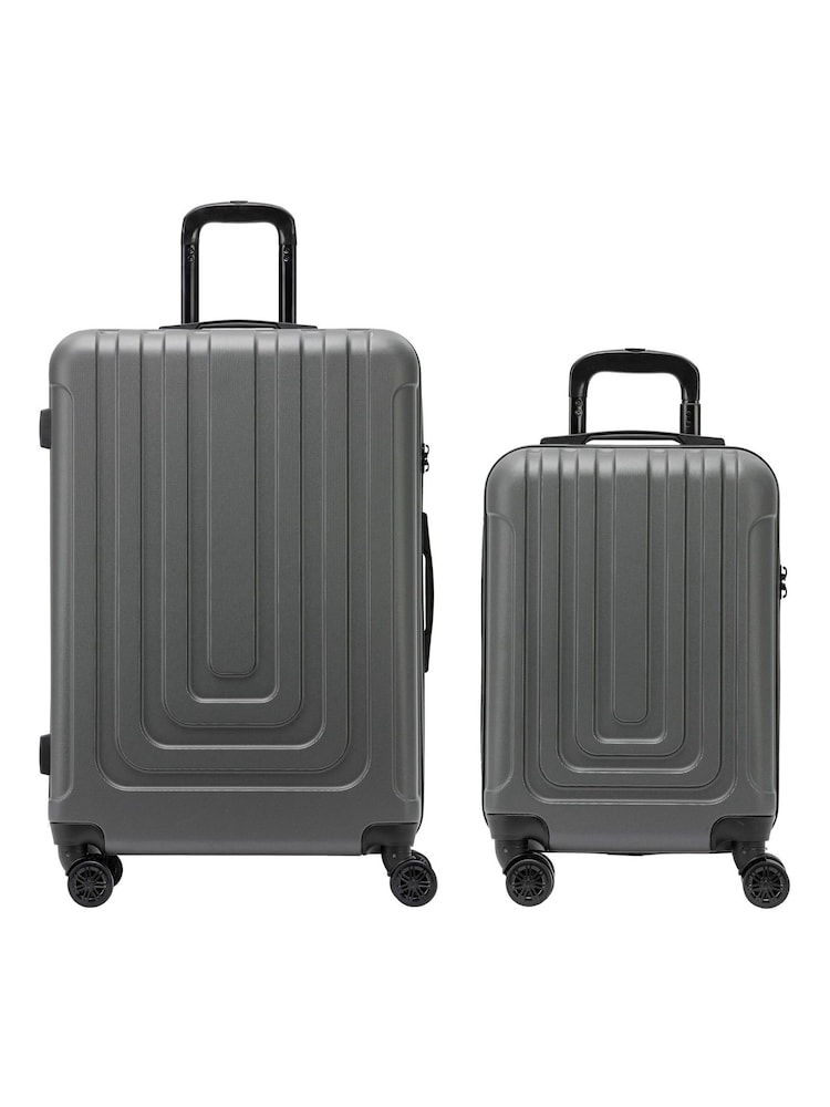 Flight Knight Medium and Large Check-In Hold Luggage Hardcase Travel Suitcases Set Of 2 - Image 1 of 7